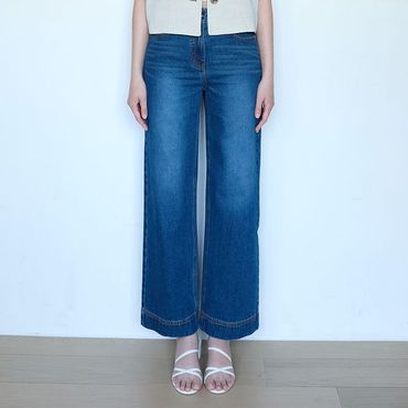 르샵블랑 LB자수 워싱 일자 데님팬츠 _ L1G22DSL010
