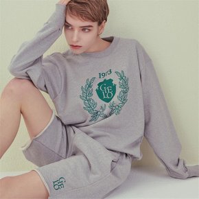 LAUREL WREATH PRINT SWEATSHIRT GRAY