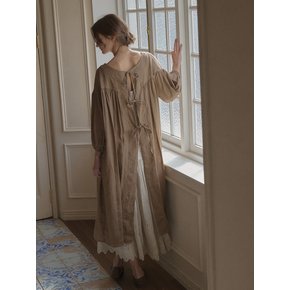 Twin Wrinkle Linen Robe Dress