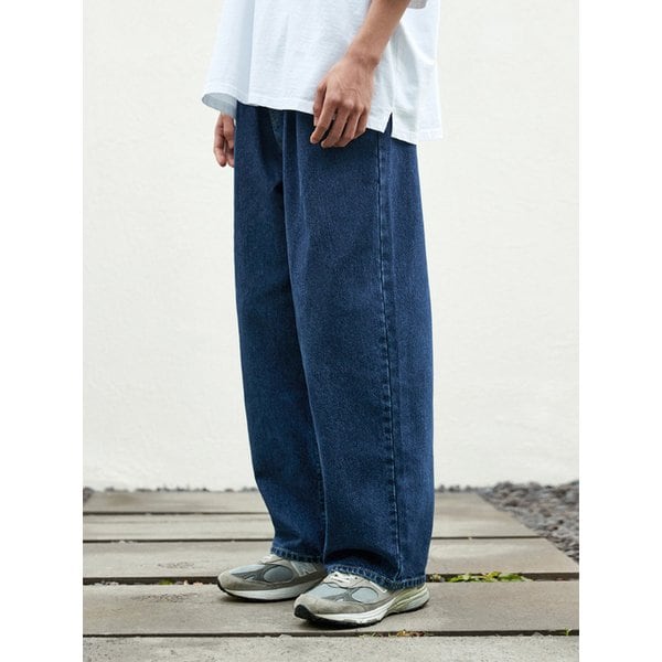 베이직 원 턱 와이드 데님 팬츠 MDP109 / 2color w