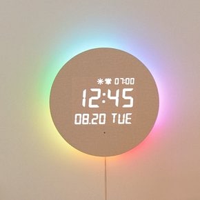 (시크릿상품) LED 시계 풀문 오로라 백라이트 무드등 벽시계