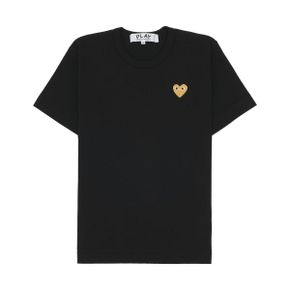 Play Comme des Garcons 플레이 꼼데가르송 골드 하트 티셔츠 블랙 271442