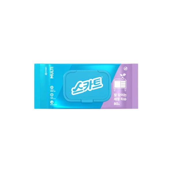 [쓱7클럽]스카트 잘닦이는 세정티슈 80매