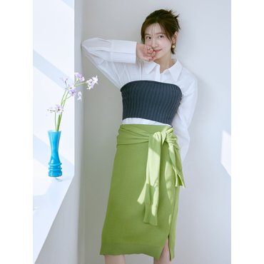 ZOOC 패널 니트 스커트 Z252KSD003