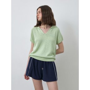 HOLGARMENT OPEN COLLAR KNIT [MINT]