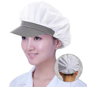 검정체크 전체천 위생모자 주방 위생모자 급식실위생모