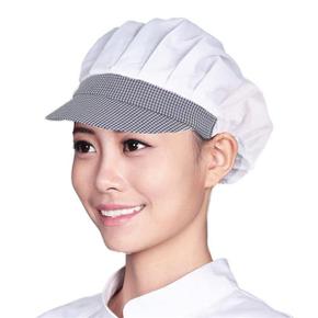 검정체크 전체천 위생모자 주방 위생모자 급식실위생모