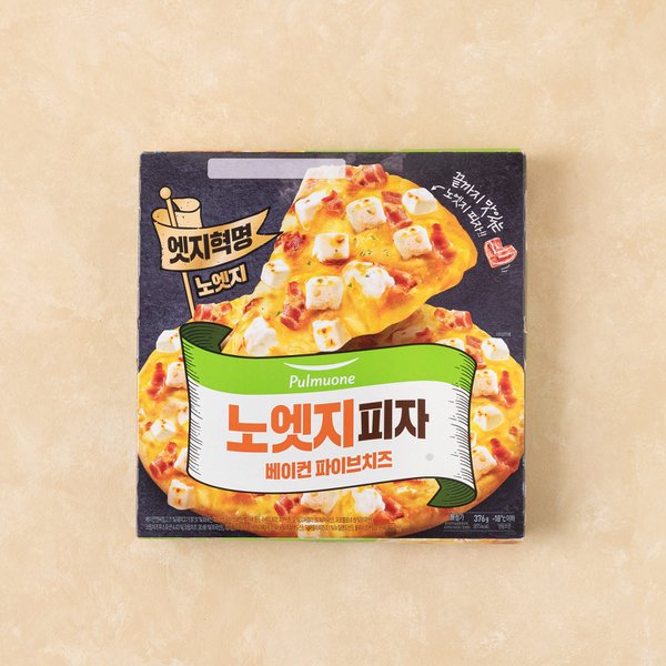 노엣지피자 베이컨파이브치즈 376g