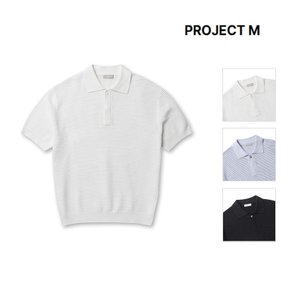 프로젝트엠 남성 오버핏 조직변형 반팔 스웨터 EPE2ER1110
