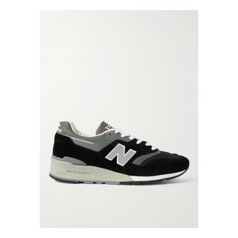 뉴발란스 MiUS 997 스웨이드 메시 가죽 스니커즈 블랙 1647597332352069