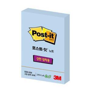  3M 포스트-잇 강한점착용 Greener 노트 656 크림블루(친환경/51x76mm/90매)_N3577100