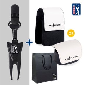 [PGA TOUR] 멀티 퍼터키퍼 그린보수기 디봇툴 볼마커+쇼핑백+골프공 주머니 OR 거리측정기 케이스 택1 / 명절 설 골프 기프트