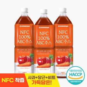 참앤들황토농원 NFC 착즙 ABC주스 1L 3병