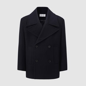 남성 울 블렌드 피코트 NAVY