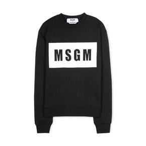 [신세계아울렛]MSGM 남성 박스 로고 블랙 맨투맨 2940MM68 207599 99