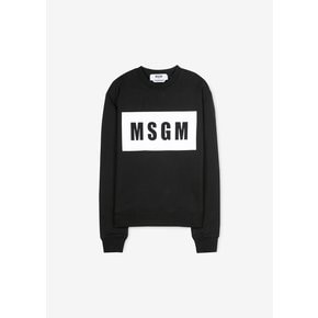 [신세계아울렛]MSGM 남성 박스 로고 블랙 맨투맨 2940MM68 207599 99