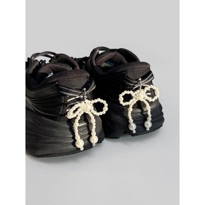 [2piece SET] love pearl ribbon shoe charm 슈참