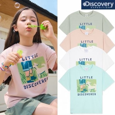 디스커버리키즈 25SS 키즈 콜라보 그래픽(프론트) 반팔티셔츠 DKRS56053
