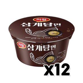 하림 삼계탕면 컵라면 큰컵 107g x 12개