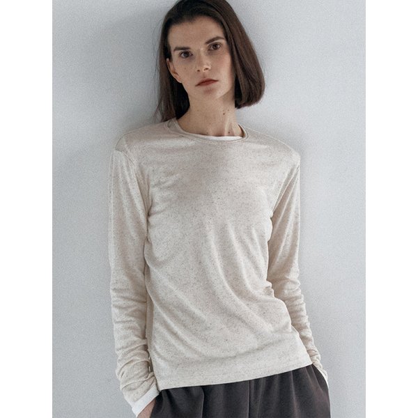 linen sheer t-shirt_oatmeal