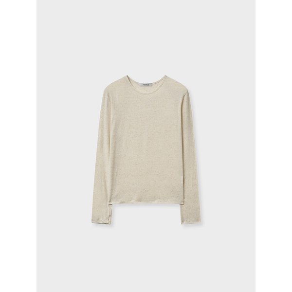 linen sheer t-shirt_oatmeal