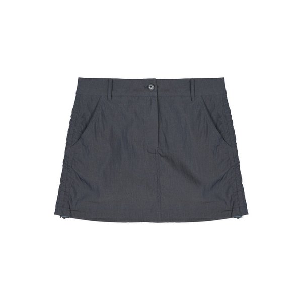 NICOLE SHIRRING MINI SKIRT_DENIM