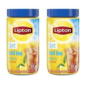 [해외직구]립톤 블랙 아이스티 로우 칼로리 레몬 124g 15입 2팩/ Lipton Iced Tea Mix Low Calorie Lemon 4.4oz