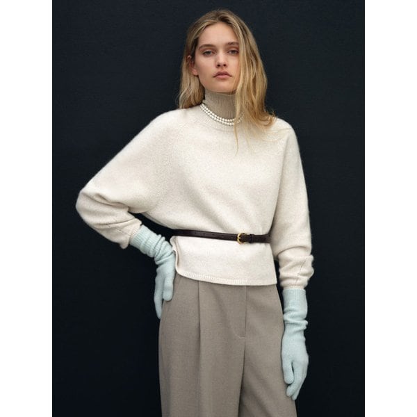 라쿤 메탈 투웨이 가디건_오트밀