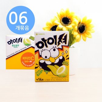 아루마트 오리온 아이셔 츄잉캔디 청사과맛 42g x6개 SOUR