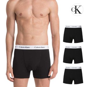 Calvin Klein Underwear 캘빈클라인 CK 언더웨어 남성 트렁크 남자속옷 사각 팬티 3팩 세트 U2662G-001