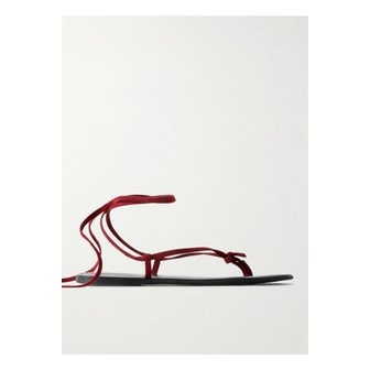 더로우 레드 스웨이드 타이 샌들 1647597335470036