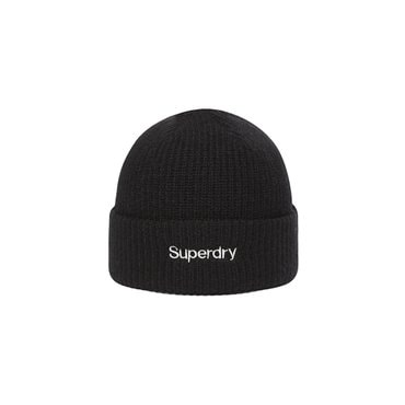 SUPERDRY 에센셜 베이직 로고 비니(SDUBEFO01BLK)