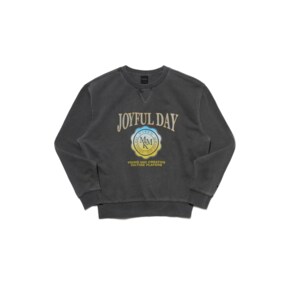 JOYFUL GRAPHIC PIGMENT SWEATSHIRT DARK GREY