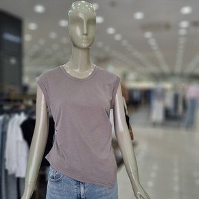 턴업 슬리브 언발 티셔츠 (SATS71541 다크그레이블랙)_DJ