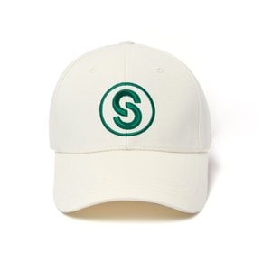 남성 S로고 볼캡 OFF WHITE