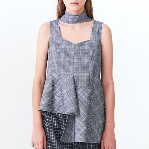 [네스티해빗] 17SS_ASYMMETRIC FLARE TOP (Gray)(1)