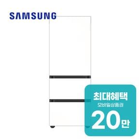 비스포크 김치플러스 3도어 키친핏 김치냉장고 313L RQ33DB7411W6 렌탈 60개월 월 74400원