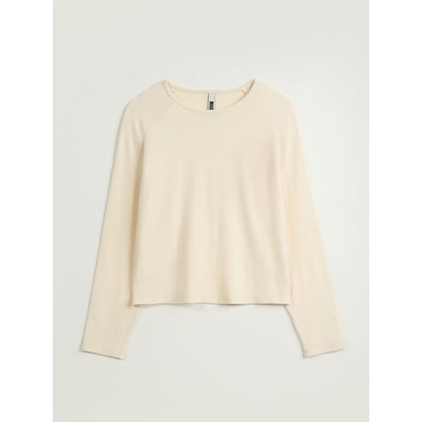 소프트 바인딩 래글런 티셔츠 - 크림