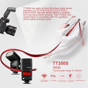 Godox Thinklite TT350S TTL 18000s GN36 Sony 미니 카메라 플래시 플래시 고속 소니 카메라