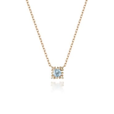 에떼르노 N056 Celestial 아쿠아마린,다이아몬드 14K목걸이