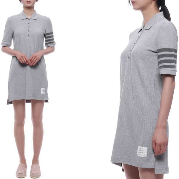 [부산점] 26SS 여성 사선 스트라이프 폴로 원피스 (FJD134A J0248 050 26S)