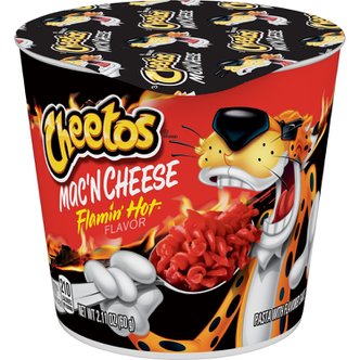  Cheetos치토스 (4팩) 맥앤 치즈, 플라밍 핫 소스 60g