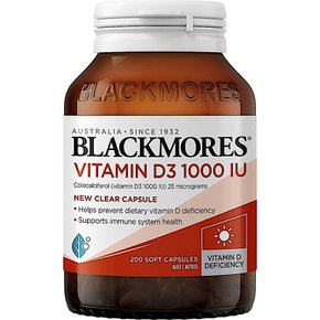 블랙모어스 비타민D3 1000IU Blackmores Vitamin D3 200소프트캡슐