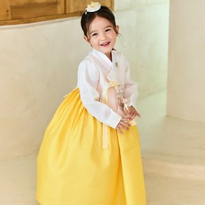 진영 여아 한복 (1.7.9호) 유아 당의 어린이 여아용 한복세트 노랑 명절 추석 설