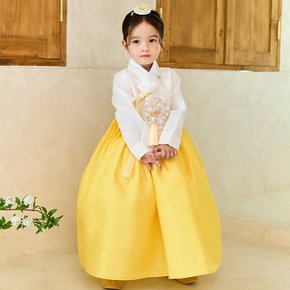 진영 여아 한복 (1.7.9호) 유아 당의 어린이 여아용 한복세트 노랑 명절 추석 설