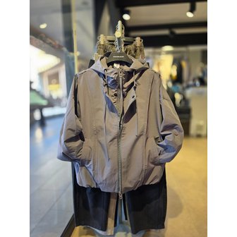 더블제이디 [시흥점] 26S/S 차콜 후드 더블 집업 재킷/JHZZ63102CH