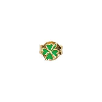 윌헬미나 가르시아 GOLD CLOVER STUD EARRING / BLM031-GREEN