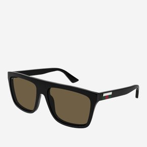 [해외배송] 구찌 렉탱귤러 볼드 선글라스 GG0748S 002 BLACK BLACK BROWN 59