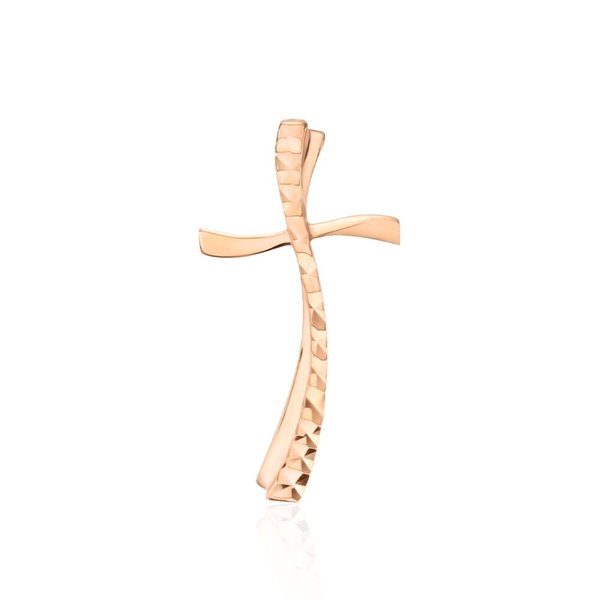 [비앤비골드] 14K 물결 컷팅 십자가 펜던트 NPP25759