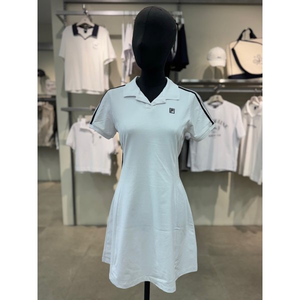 [여주점] FS2OPG2351F WHI 여성 테니스 카라 원피스 (속바지세트)